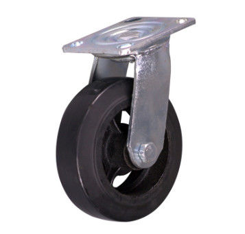 El echador resistente de 6 pulgadas rueda los echadores de goma gira sobre un eje las ruedas plancha las ruedas
