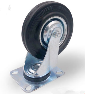 placa de goma del top del eslabón giratorio del echador de la rueda industrial de la carretilla 5 pulgadas