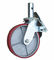 las ruedas de la PU del echador del andamio de 6 pulgadas planchan las ruedas ajustables 250kgs del andamio de los echadores