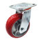 El hierro de 6 pulgadas rueda la rueda resistente del echador de la PU de las ruedas del arrabio