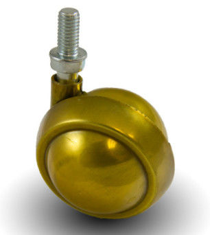 Echador de cobre amarillo de la bola de metal con la rueda roscada de la alfombra del tronco